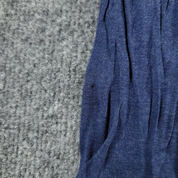 Prana Shirt Women Medium Blue Patch Logo Round Neck Long Sleeve Pocket Pullover - Picture 11 of 15